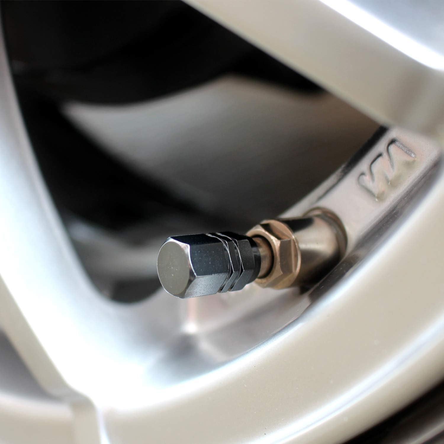 Tapas de Válvula de Neumático SAMIKIVA - Paquete de 12, Aluminio Gris Gun