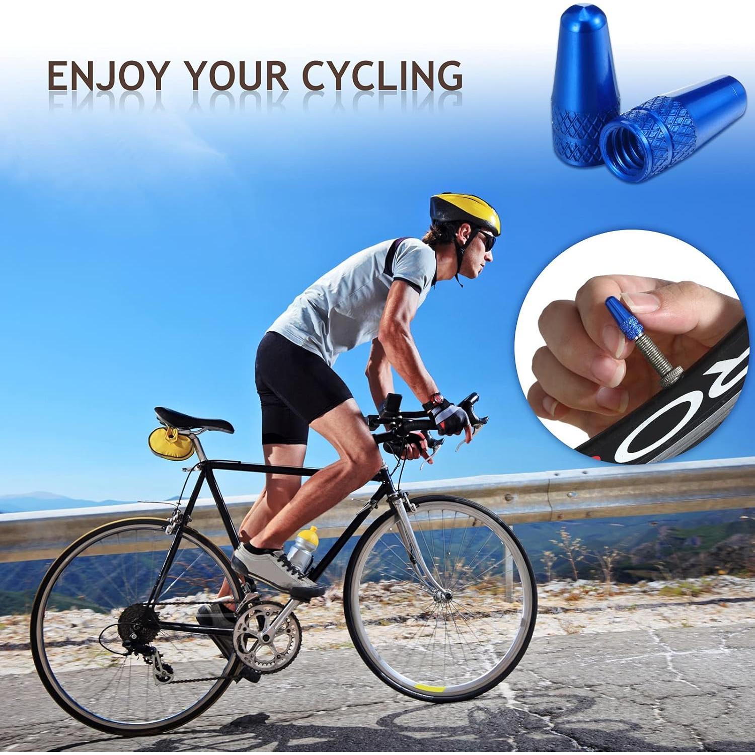 40 Tapas de Válvula Presta Boao Multicolor de Aluminio