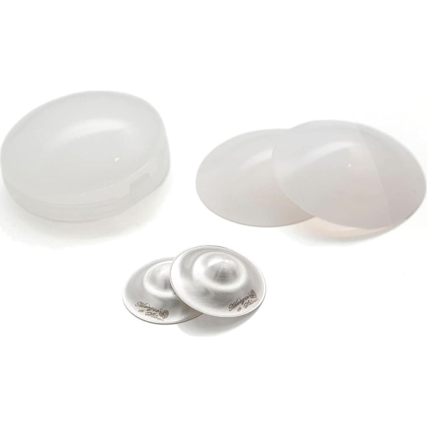 Copas de Lactancia de Plata 925 con Almohadillas de Silicona