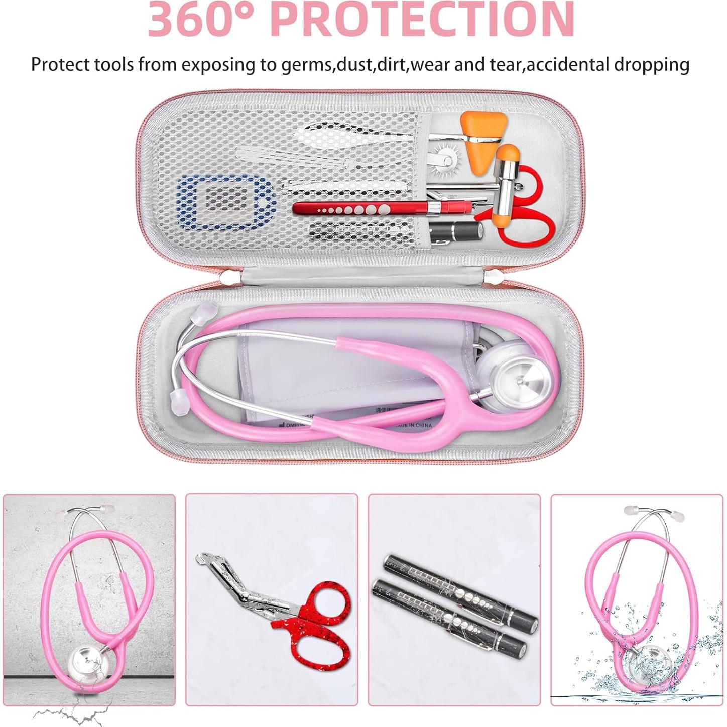 Funda para Estetoscopio HESPLUS Rosa - Compatible con 3M Littmann