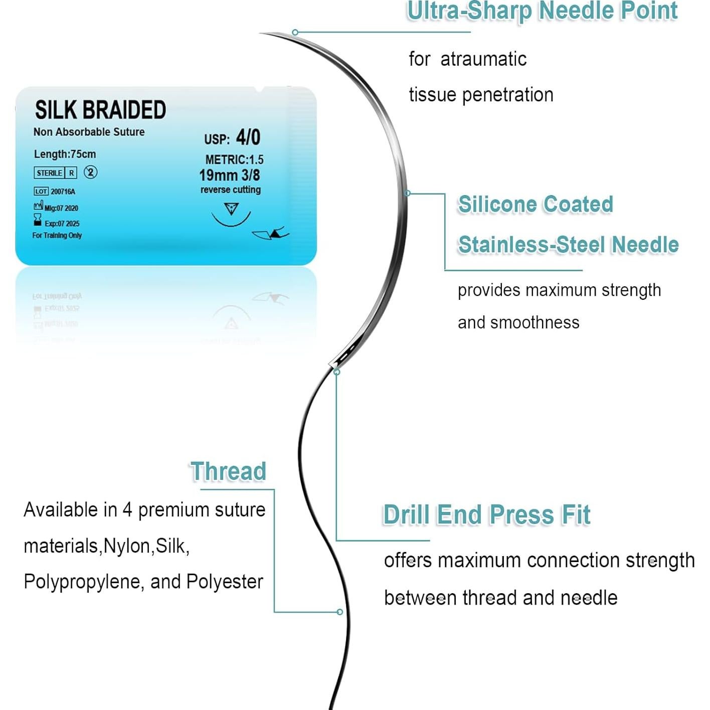 Kit de Práctica de Suturas Spectabilis con Almohadilla de Silicona