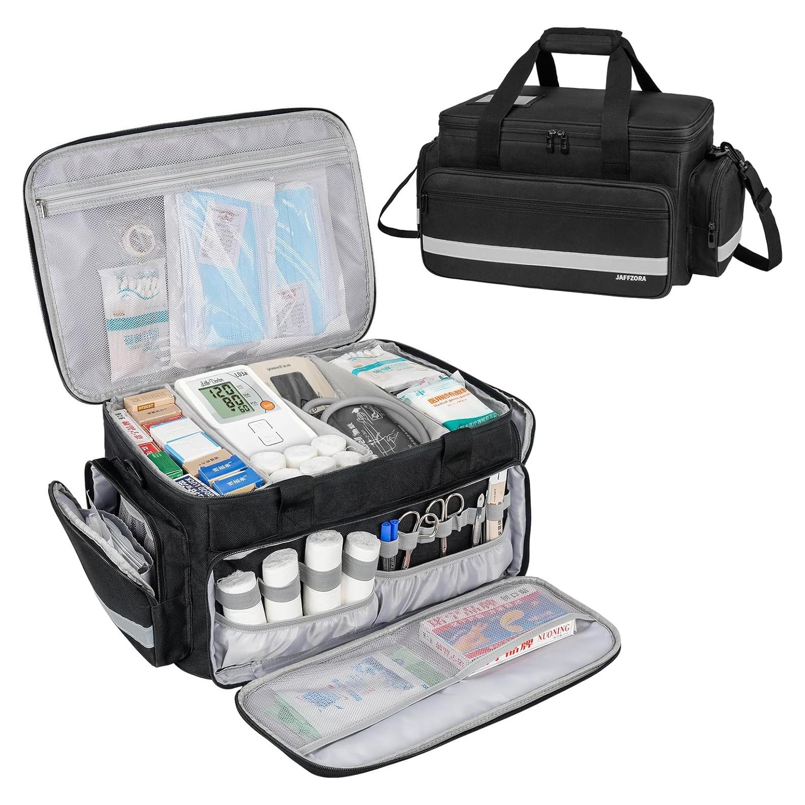 Bolsa Médica Grande Jaffzora Organizador de Primeros Auxilios Negro