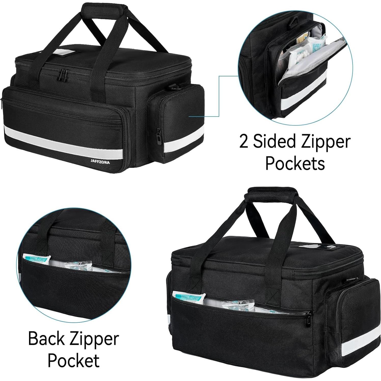 Bolsa Médica Grande Jaffzora Organizador de Primeros Auxilios Negro