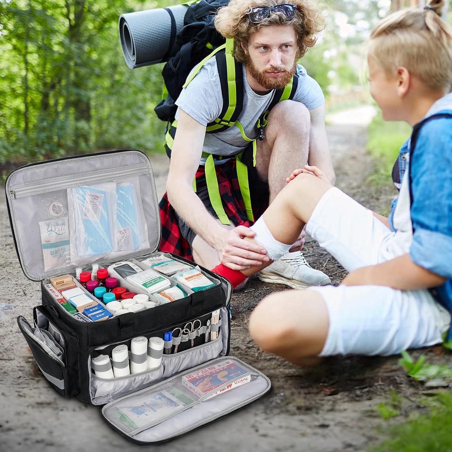 Bolsa Médica Grande Jaffzora Organizador de Primeros Auxilios Negro