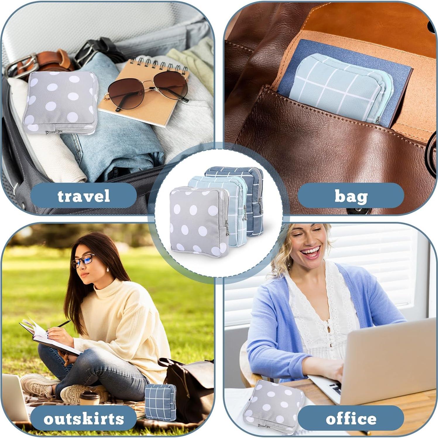 Bolsa de Almacenamiento Menstrual YUXIANLB 3 Pcs Algodón