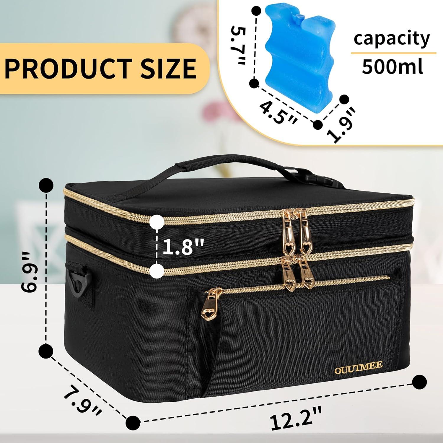 Bolsa Enfriadora de Leche Materna OUUTMEE Doble Capa 31x20x17.5cm