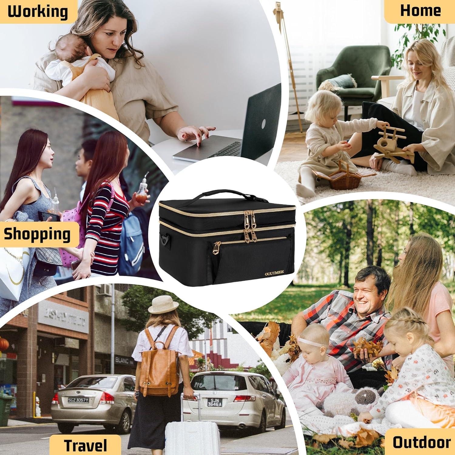 Bolsa Enfriadora de Leche Materna OUUTMEE Doble Capa 31x20x17.5cm