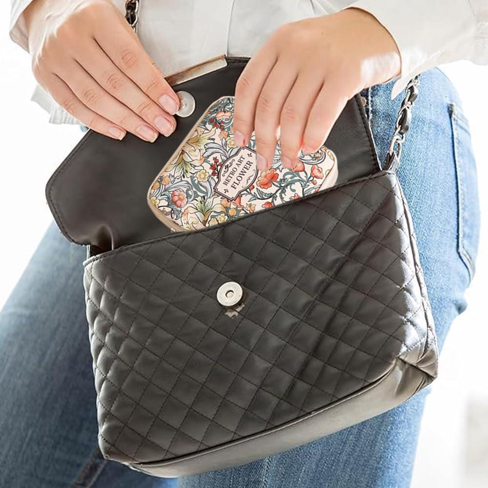 Bolsa de Almacenamiento de Toallas Sanitarias OULIGET - Flor Pintada