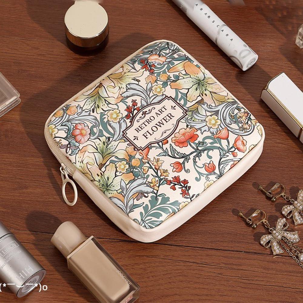 Bolsa de Almacenamiento de Toallas Sanitarias OULIGET - Flor Pintada