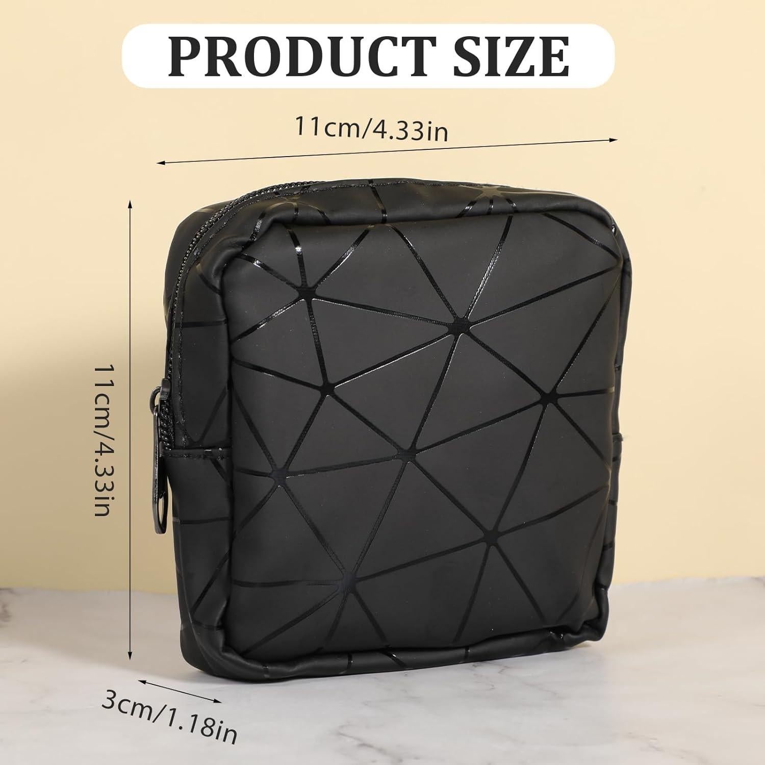 Bolsa de almacenamiento para compresas Bremorou negra 11x11 cm