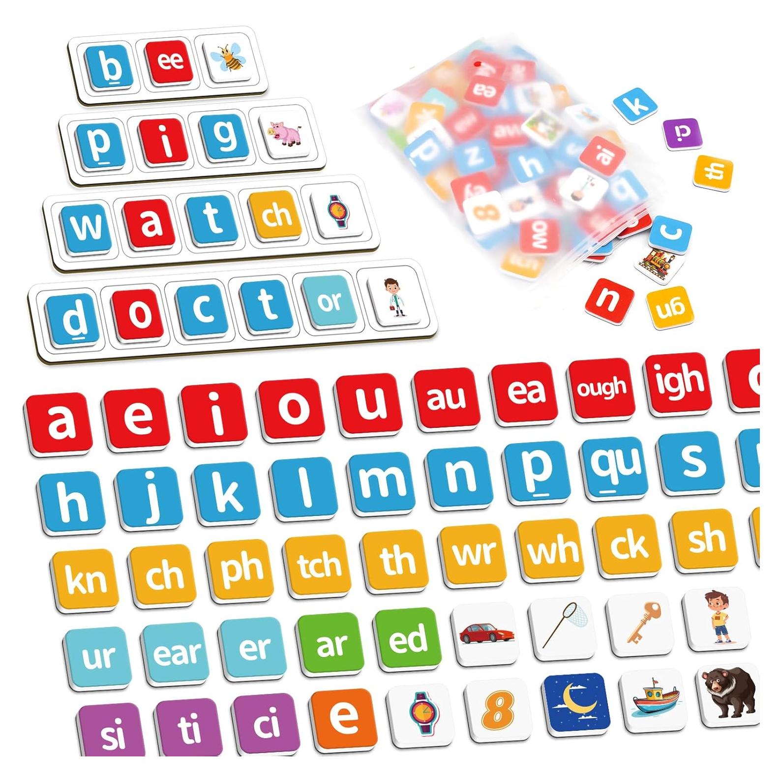 Azulejos de Letras Magnéticas Bosctanuc 144 Piezas para Aprendizaje