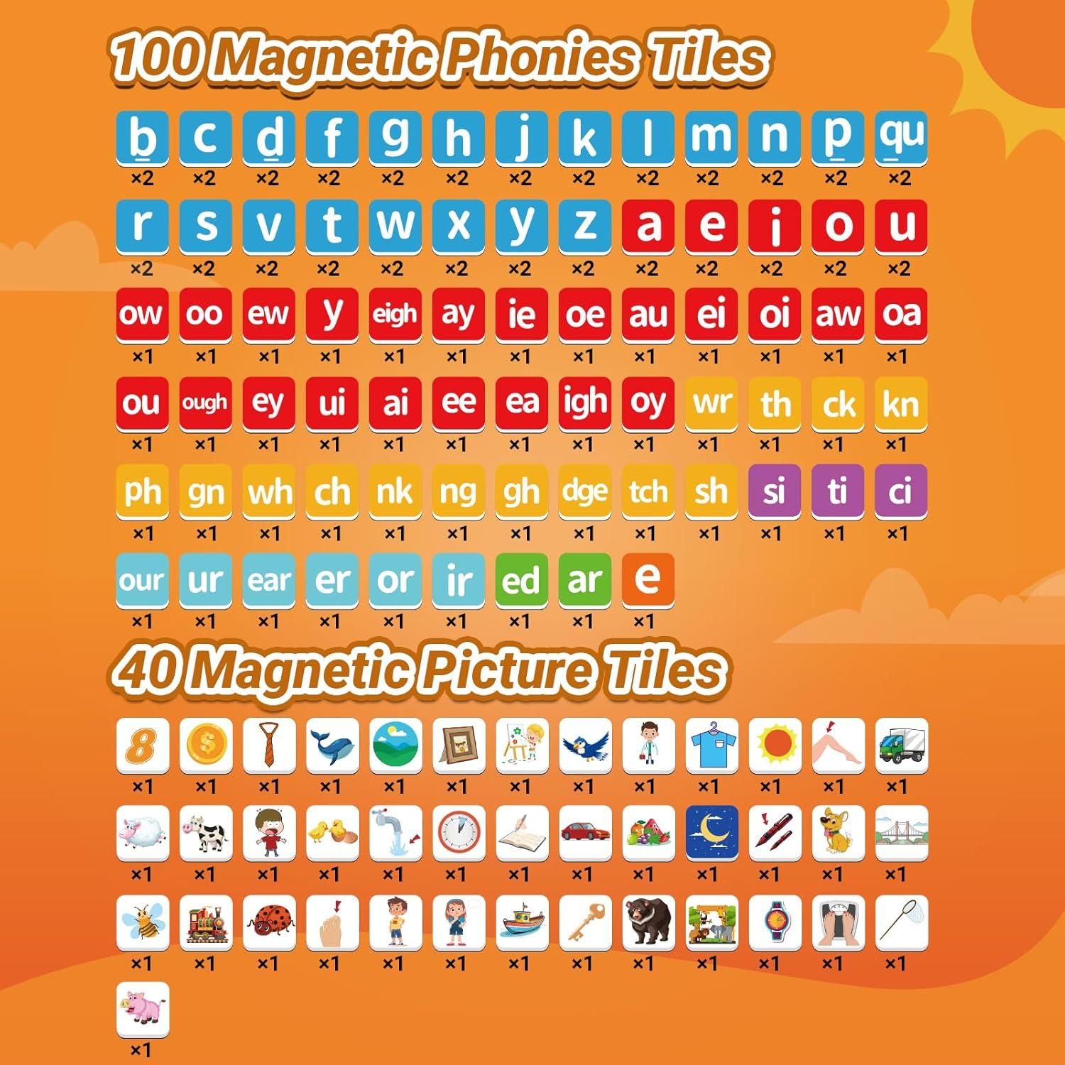 Azulejos de Letras Magnéticas Bosctanuc 144 Piezas para Aprendizaje