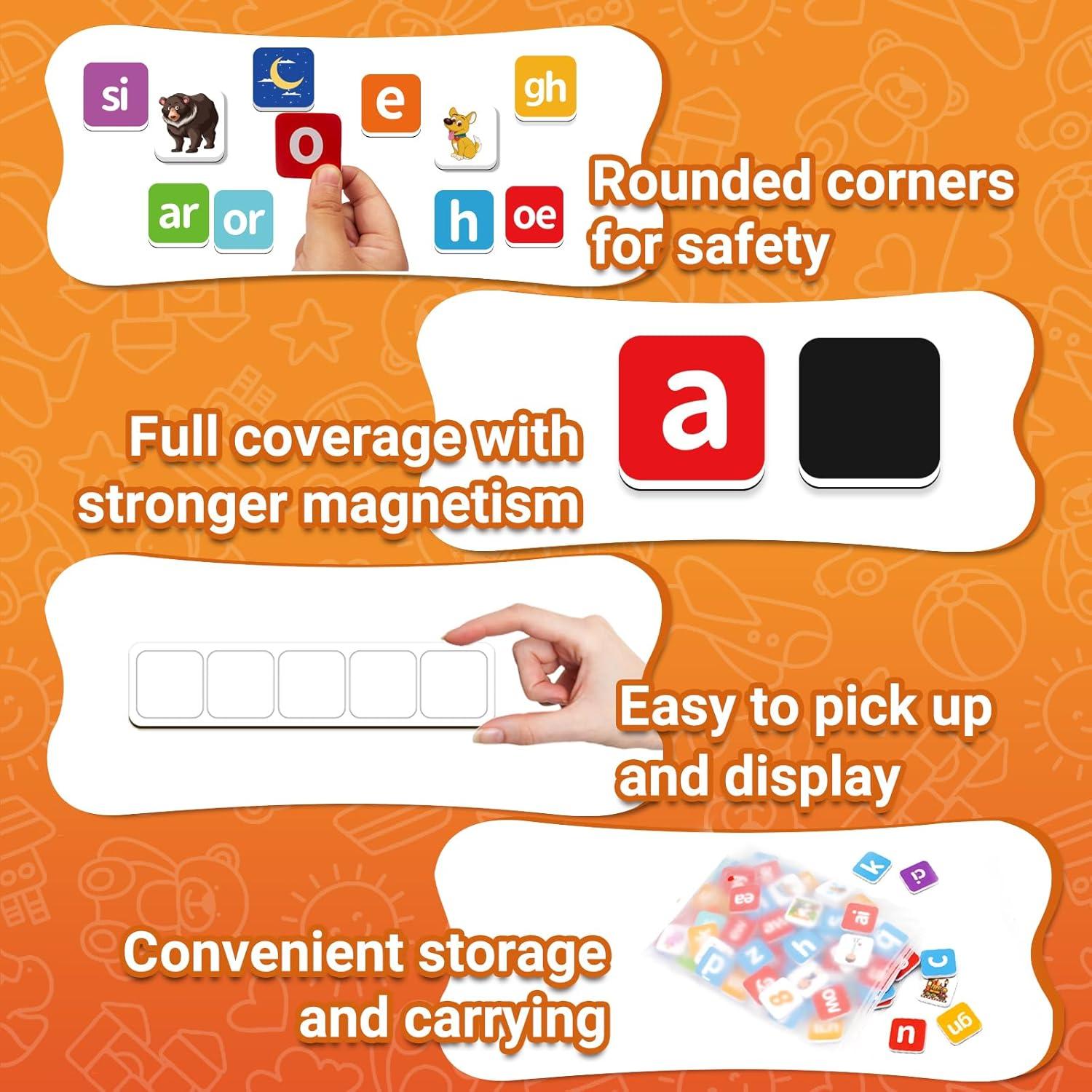 Azulejos de Letras Magnéticas Bosctanuc 144 Piezas para Aprendizaje