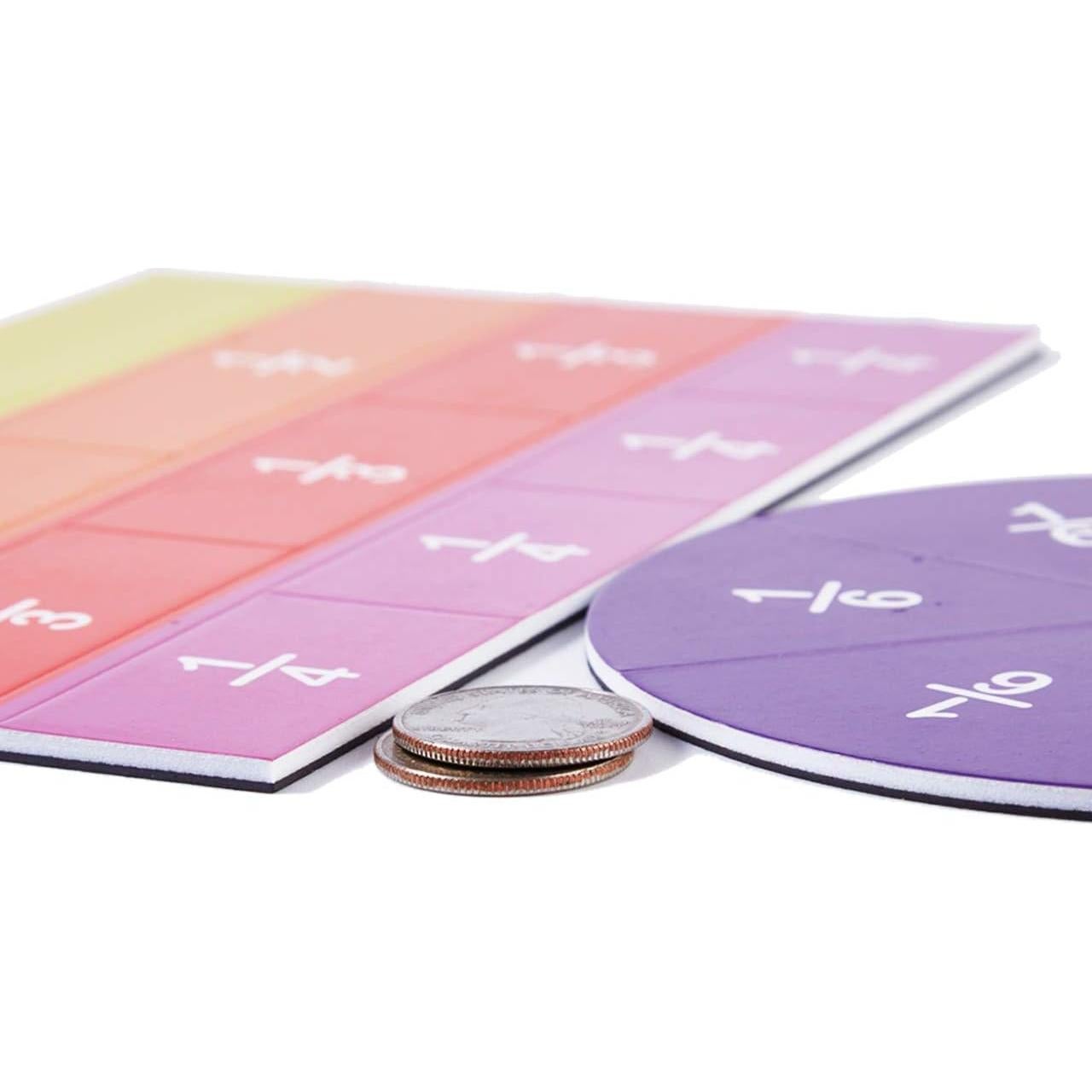 ZazzyKid Azulejos y Círculos Magnéticos de Fracciones 156pcs