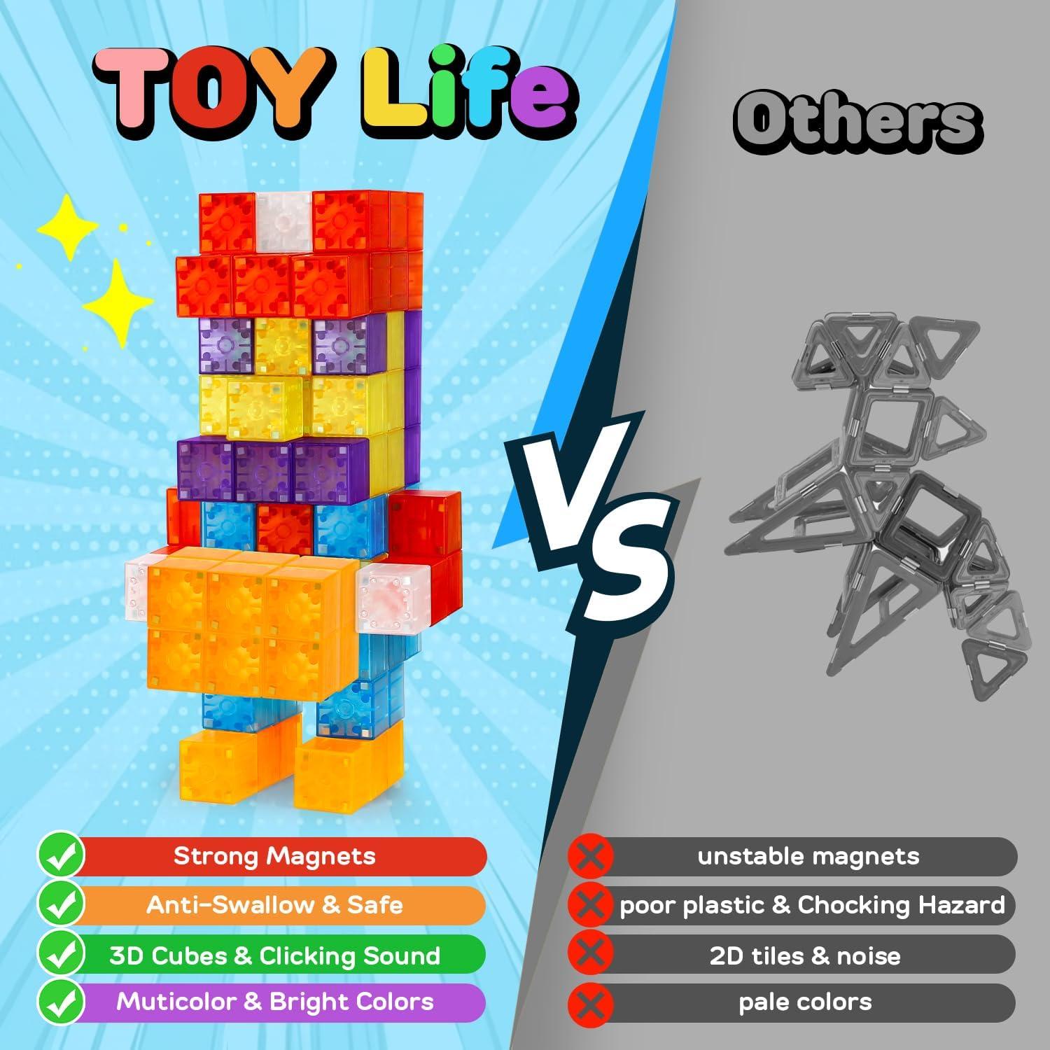 Bloques Magnéticos TOY Life 36 Pcs para Niños 3 a 8 Años