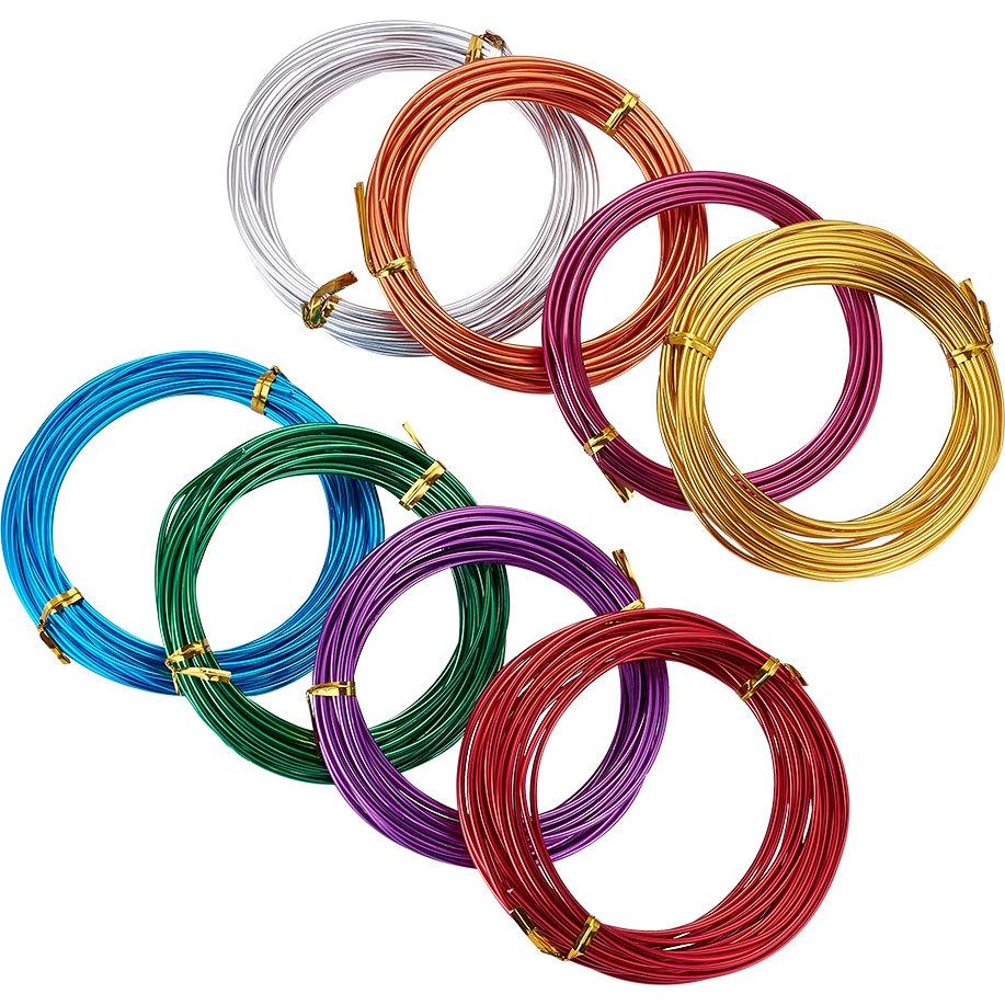 Alambre de Artesanía KISSITTY 12 Gauge 8 Colores 6m