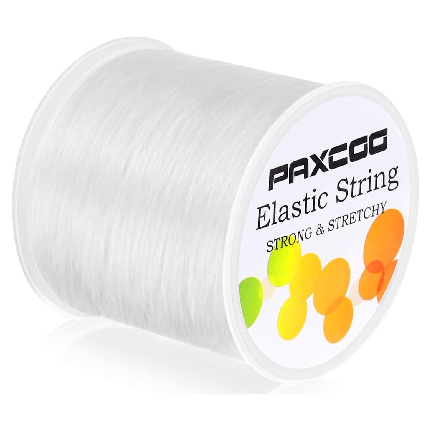 Cordón Elástico Blanco Paxcoo 1mm x 100m para Joyería