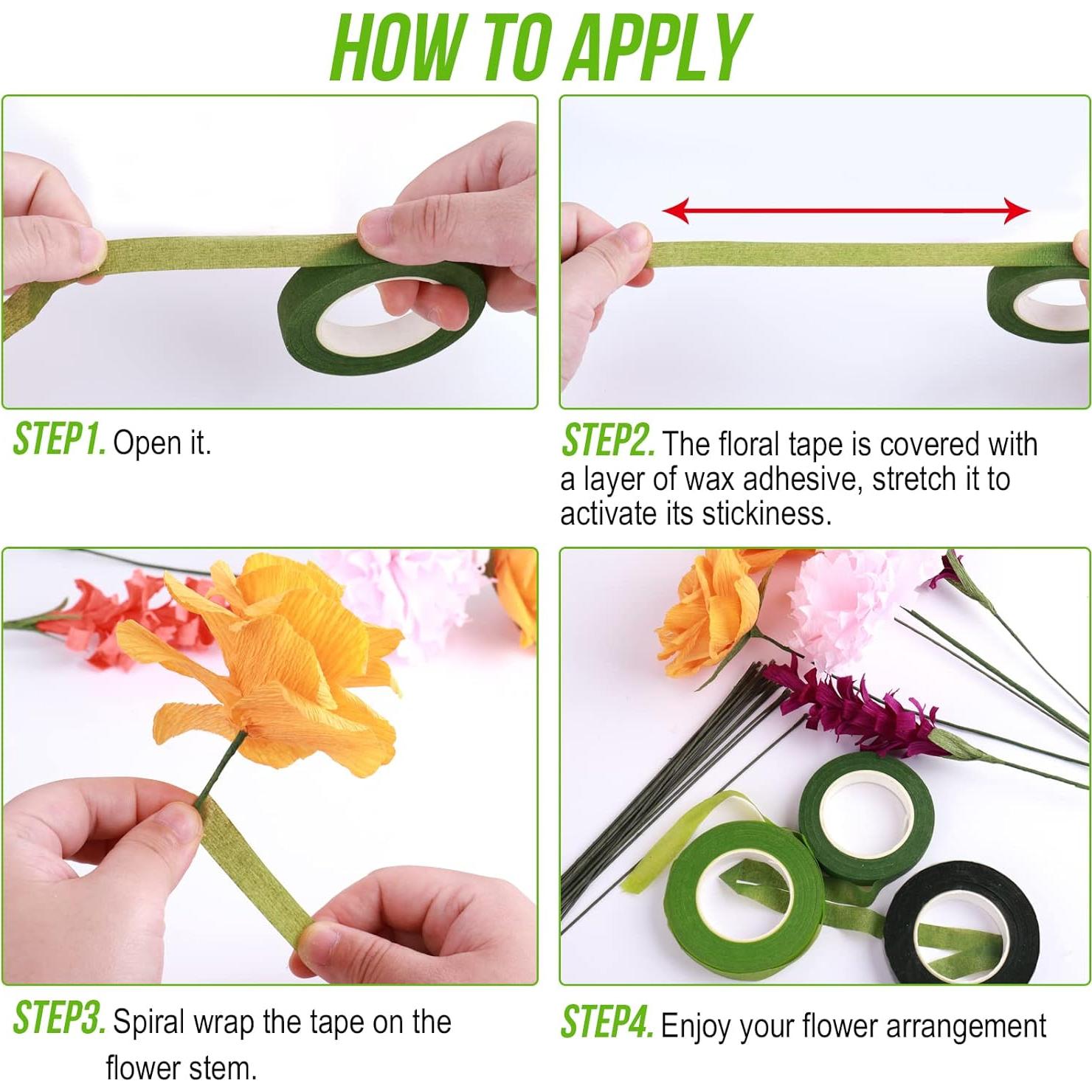 Kit de Alambre Floral GLAMFIELDS 200 Piezas Verde 35.56 cm