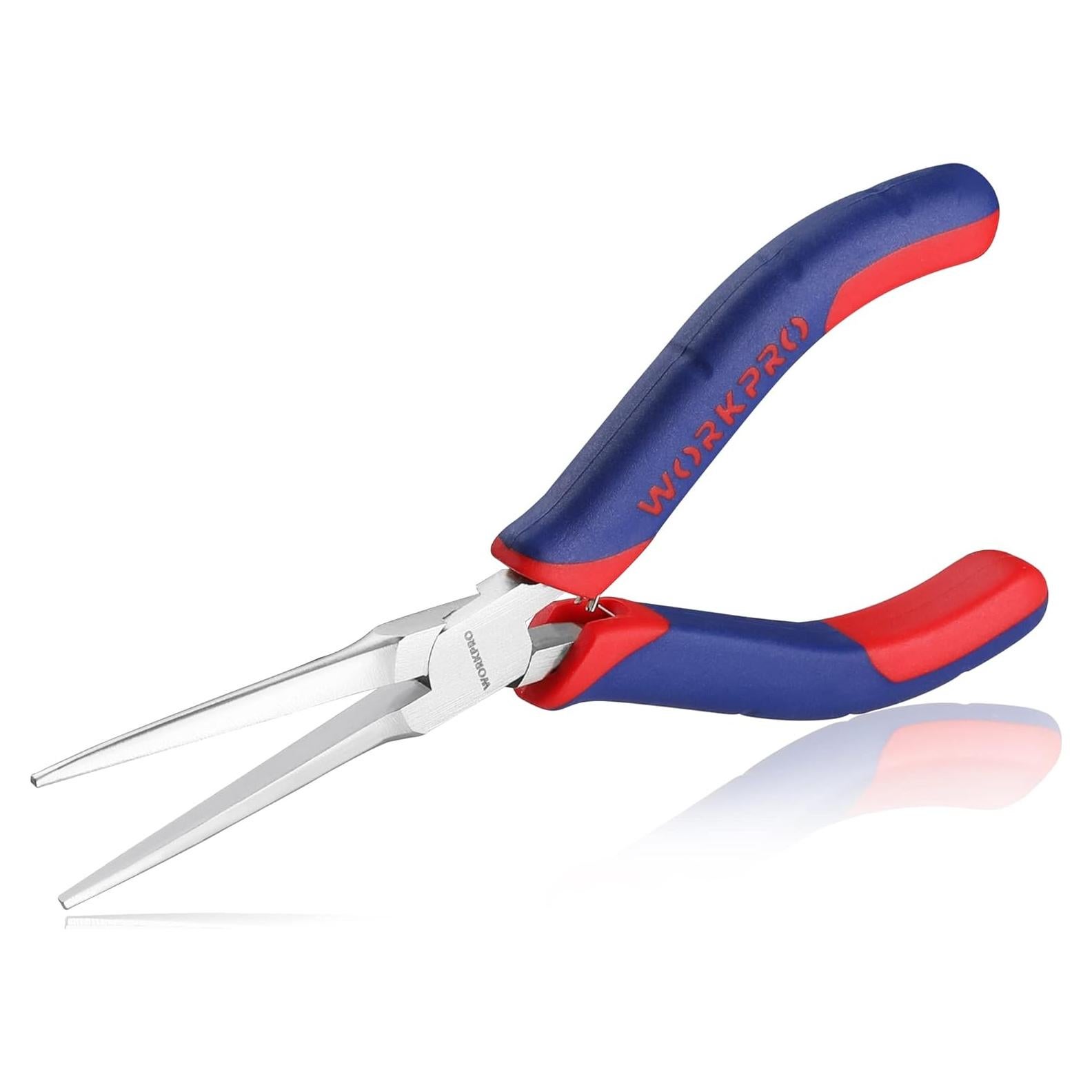 Alicates de Punta Larga WORKPRO 15.24 cm Ergonómicos para Joyería