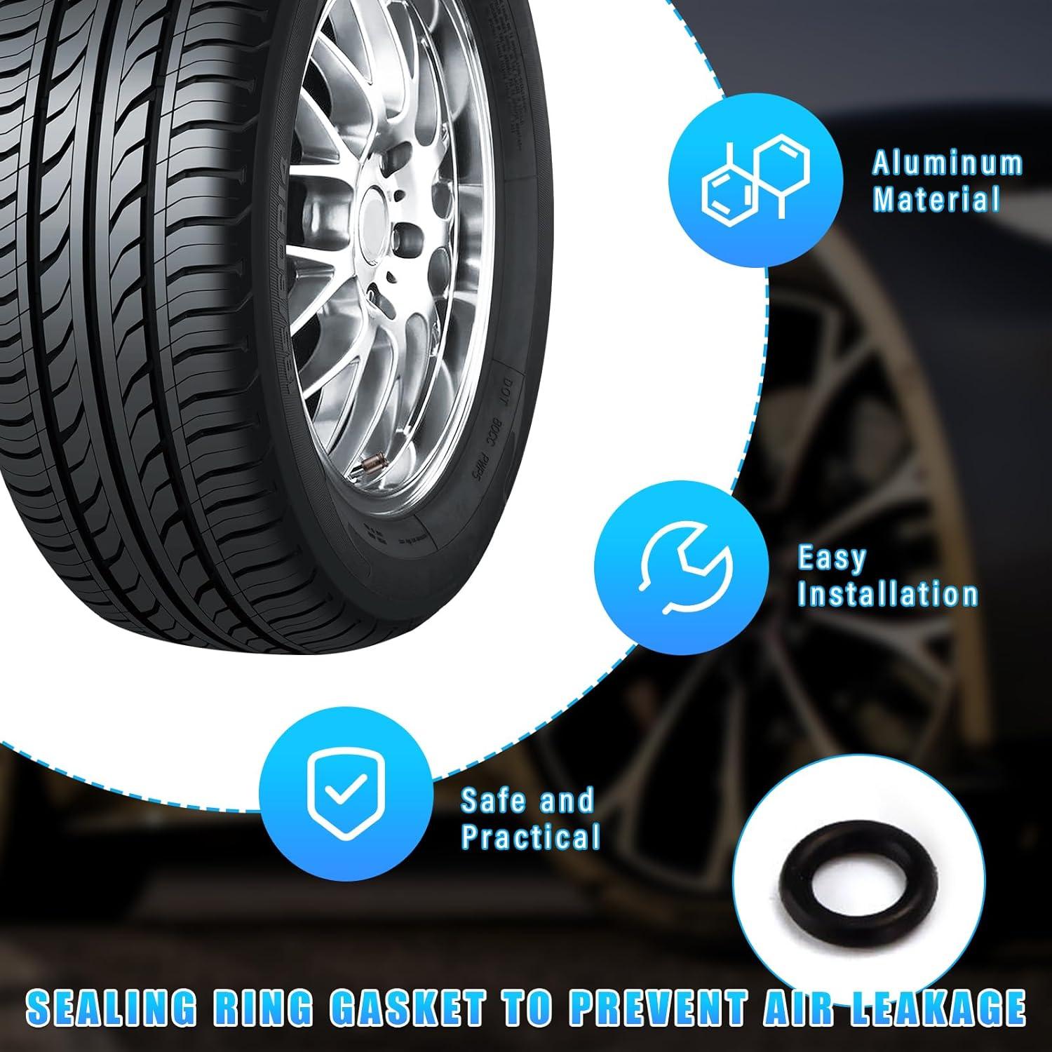 4 Tapones de Válvula Antirrobo Dickno para Neumáticos