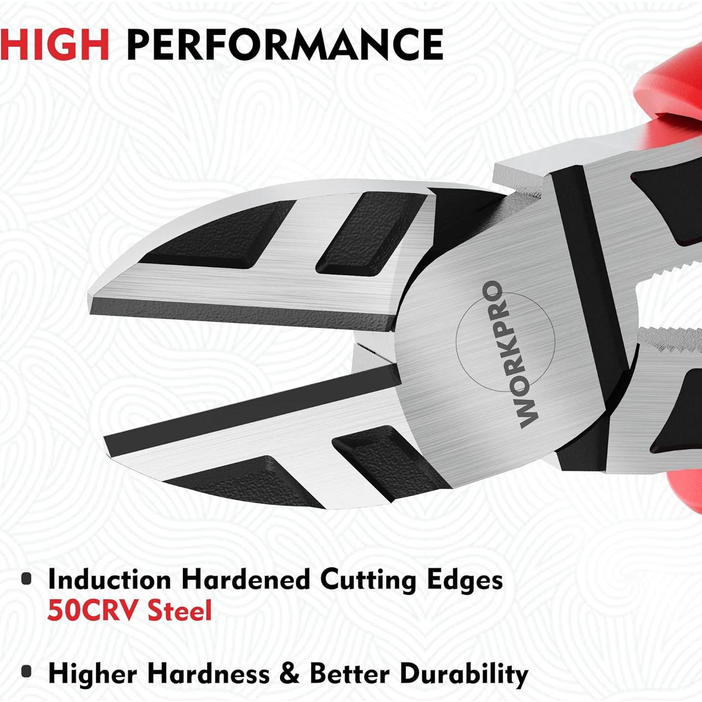 Cortadores de Alambre WORKPRO 15.24 cm Acero CRV Alta Resistencia