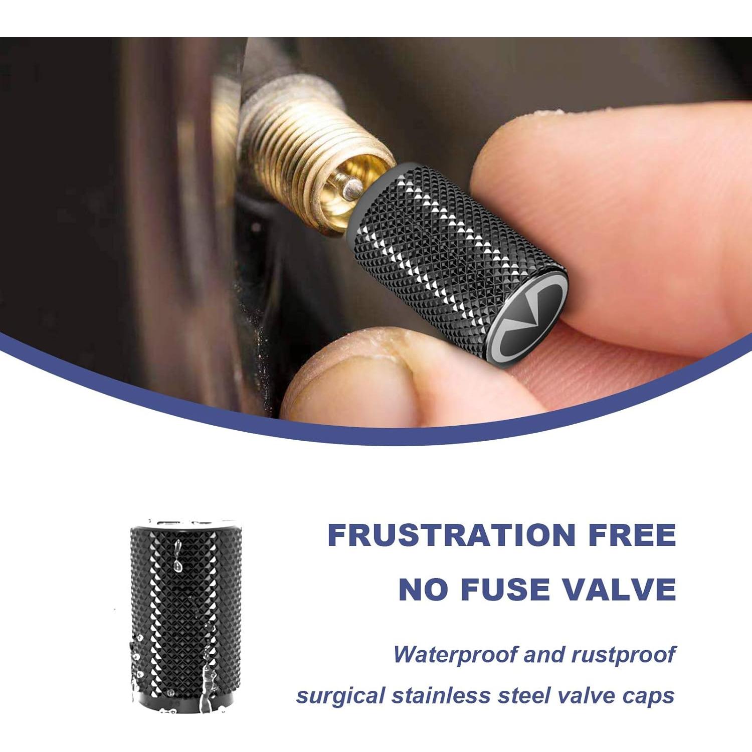 Tapas de Válvula de Neumático Steel Hawk - Acero Inoxidable CNC - 4 Piezas