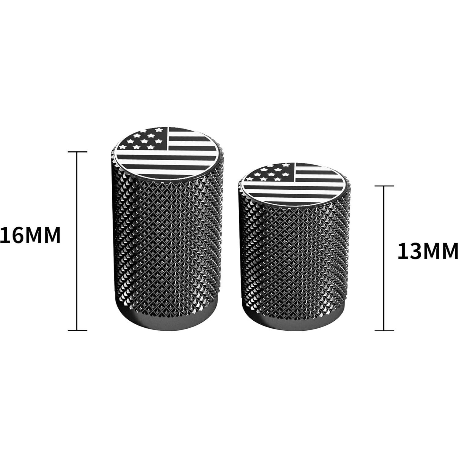 Tapas de Válvula de Neumático Steel Hawk - Acero Inoxidable CNC - 4 Piezas