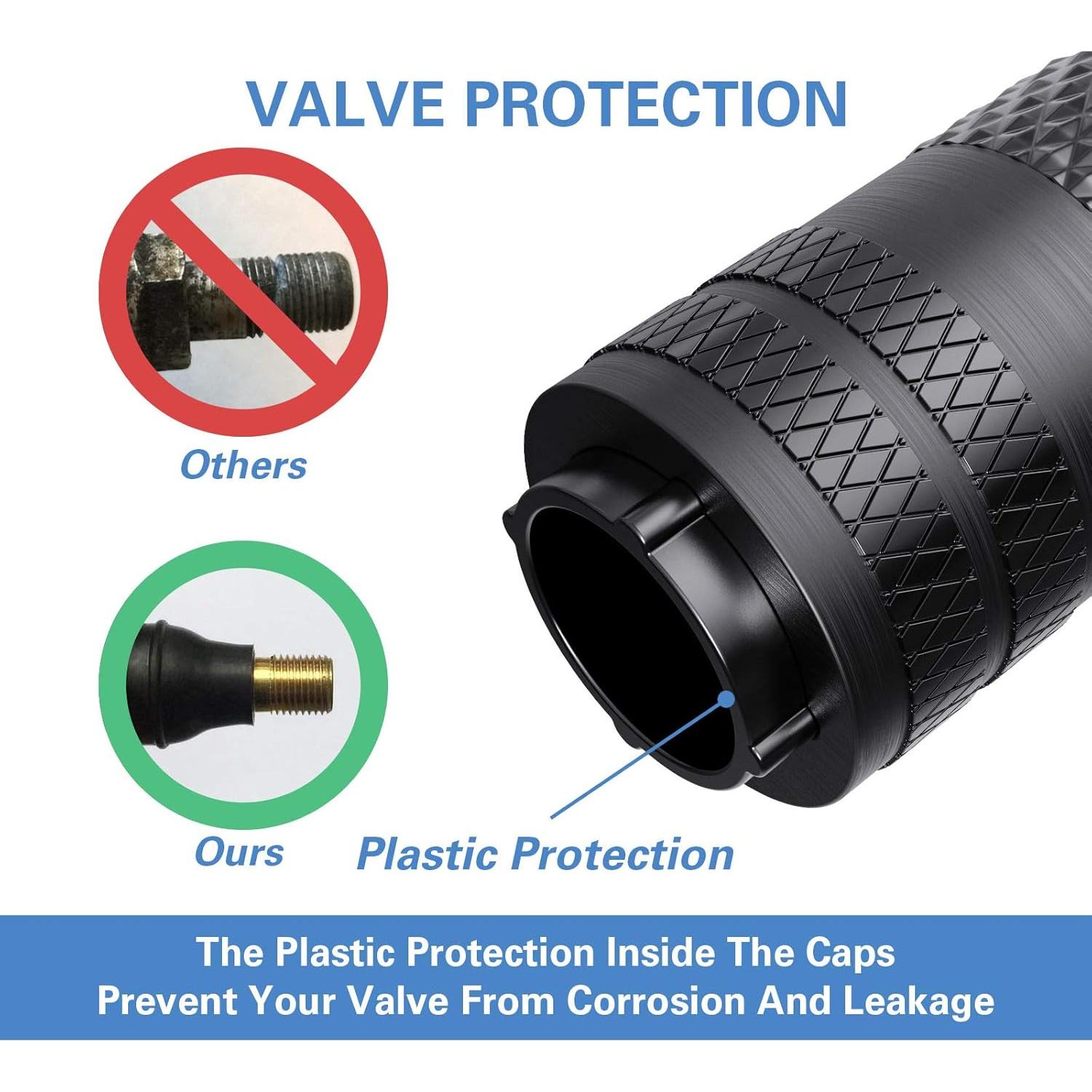 Tapones de Válvula CKAuto Universales con Bandera Americana - 4 Pzas