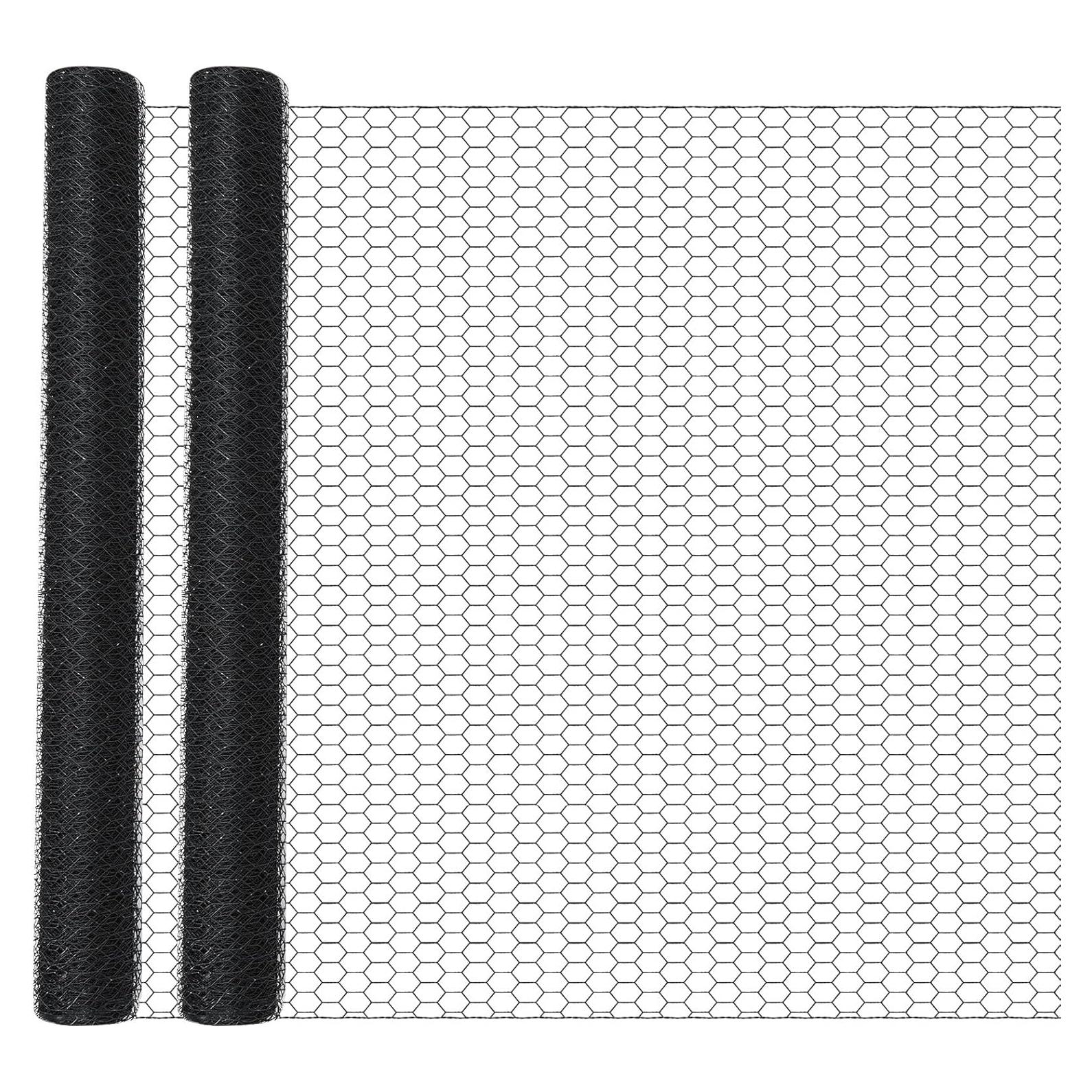 Malla de Alambre de Gallinero GlikCeil 121.92 x 60.96 m Negra