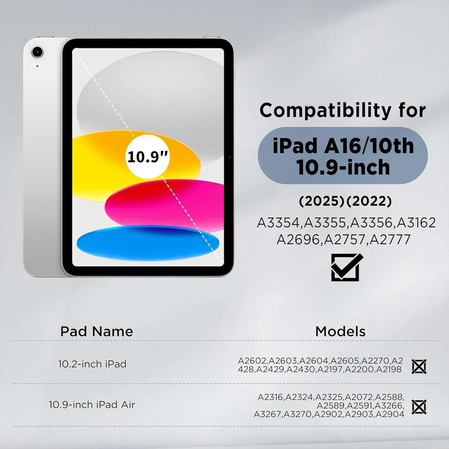 Funda Rotativa 360 CACOE para iPad 11/10 Gen 2022/2025 Azul