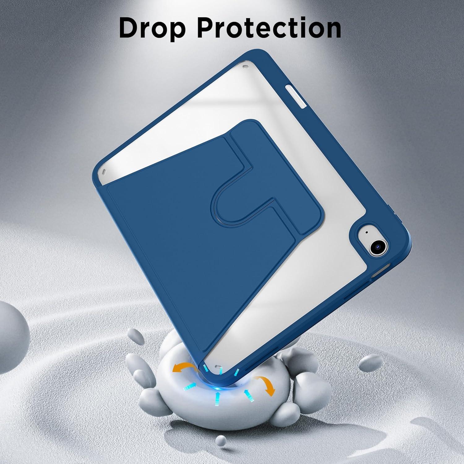 Funda Rotativa 360 CACOE para iPad 11/10 Gen 2022/2025 Azul