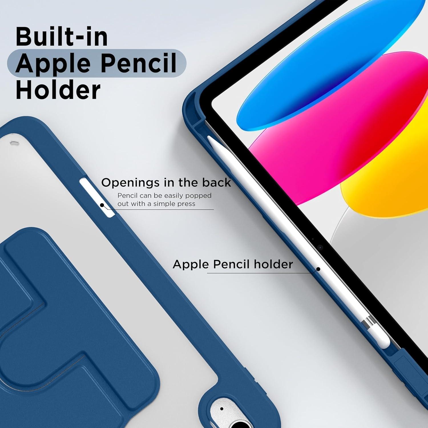 Funda Rotativa 360 CACOE para iPad 11/10 Gen 2022/2025 Azul