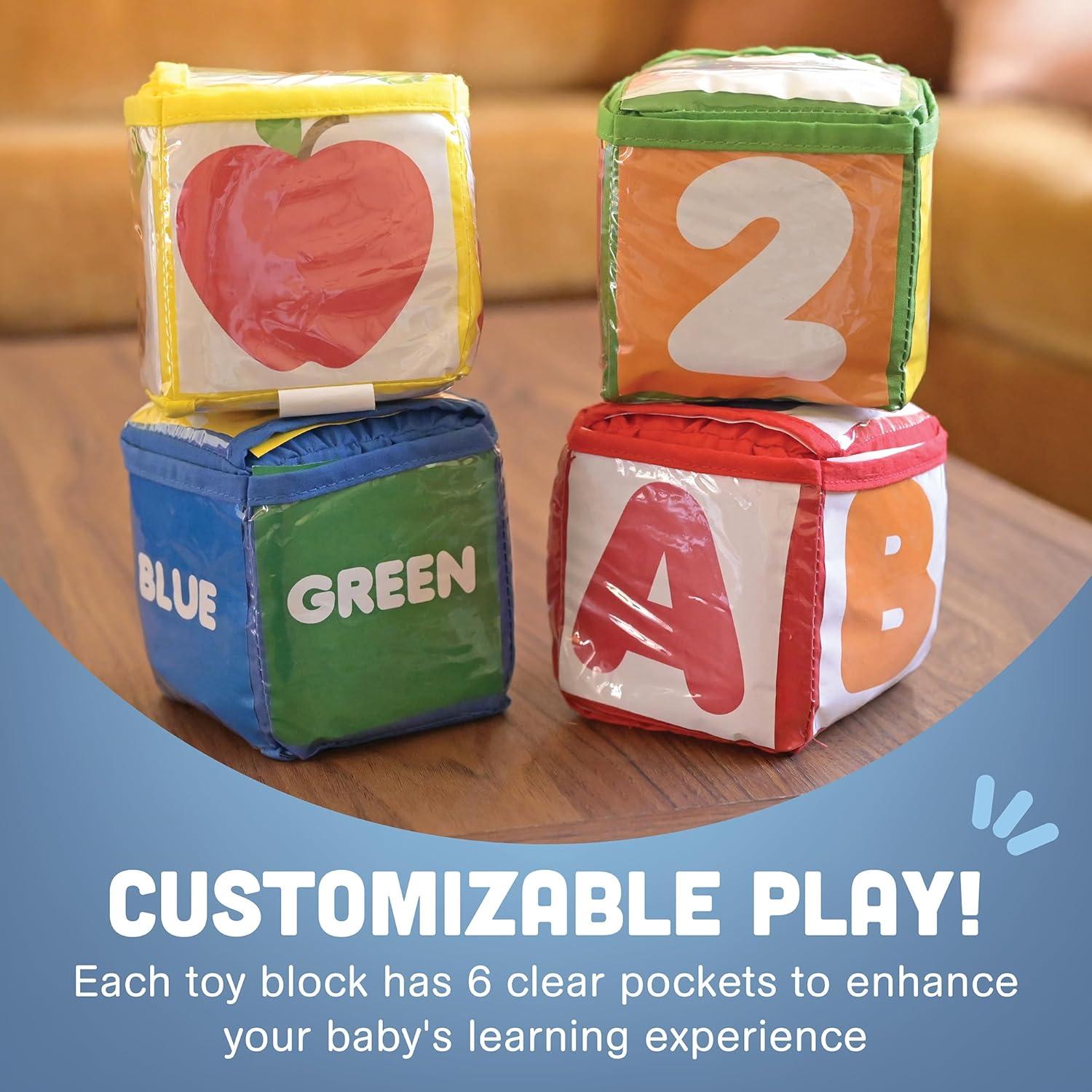 Bloques Apilables Personalizables Constructive Playthings 4 Pzs
