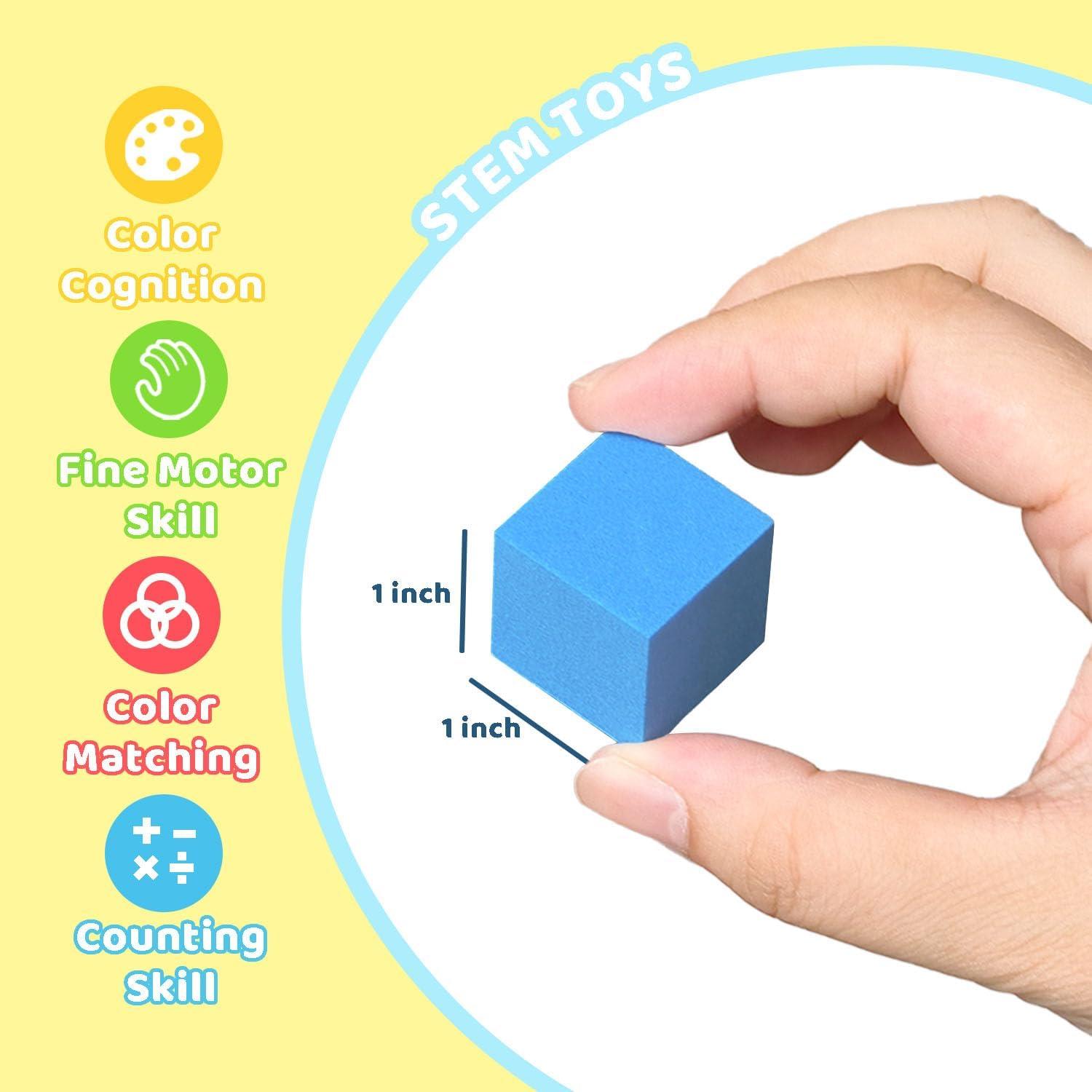 Bloques de Contar de Espuma Pairez Toys 105 Piezas 2.5 cm