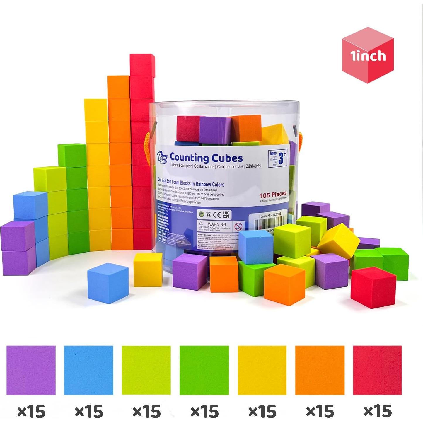 Bloques de Contar de Espuma Pairez Toys 105 Piezas 2.5 cm