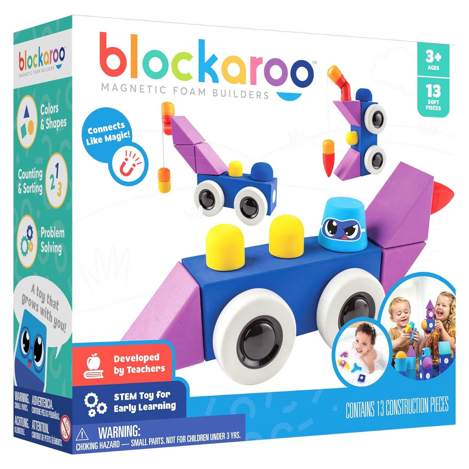 Bloques de Construcción Magnéticos Blockaroo - 13 Piezas Roadster