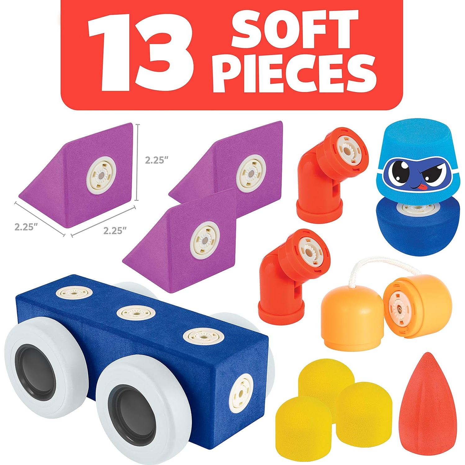 Bloques de Construcción Magnéticos Blockaroo - 13 Piezas Roadster