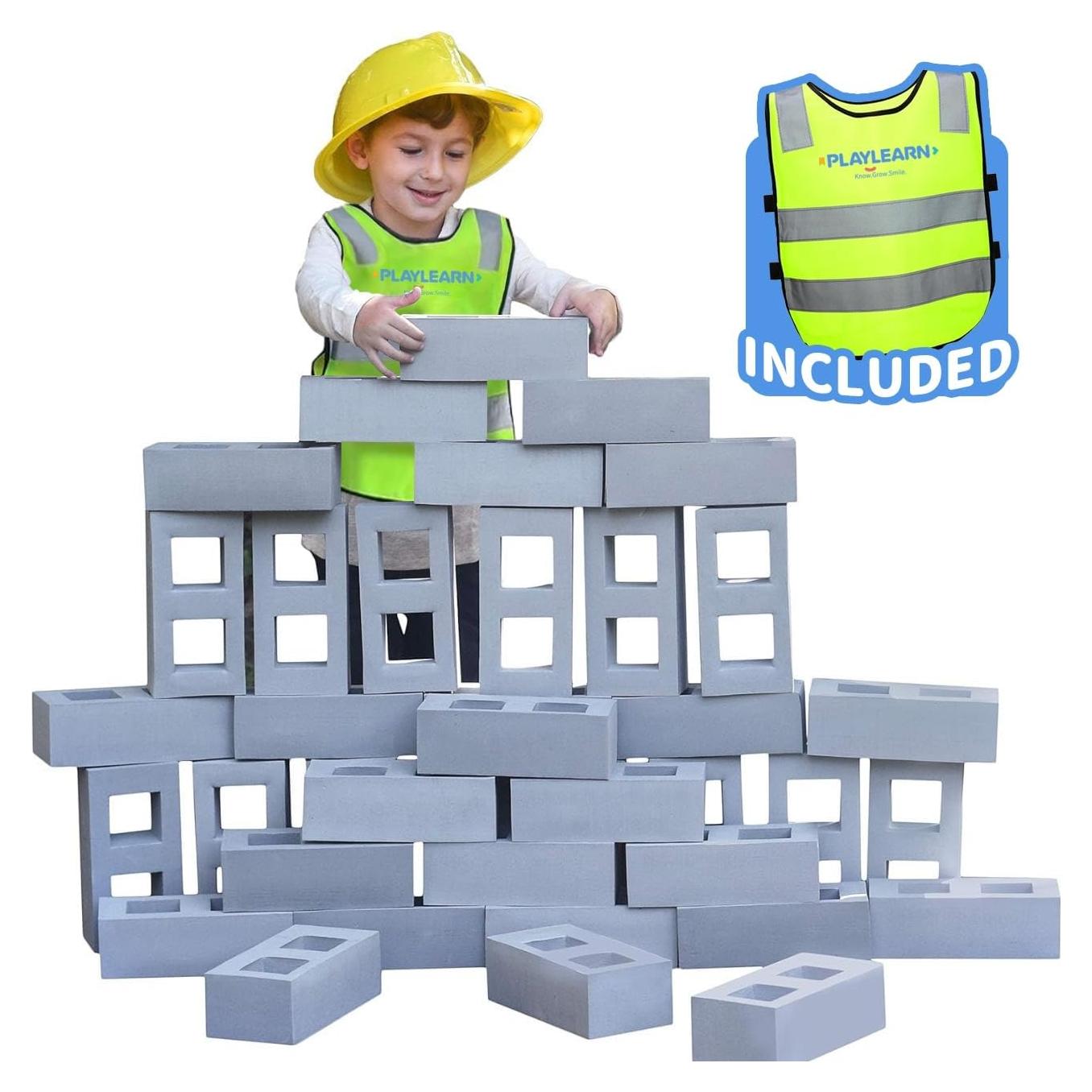 Bloques de Construcción de Espuma Playlearn 40 Piezas 3.75 kg