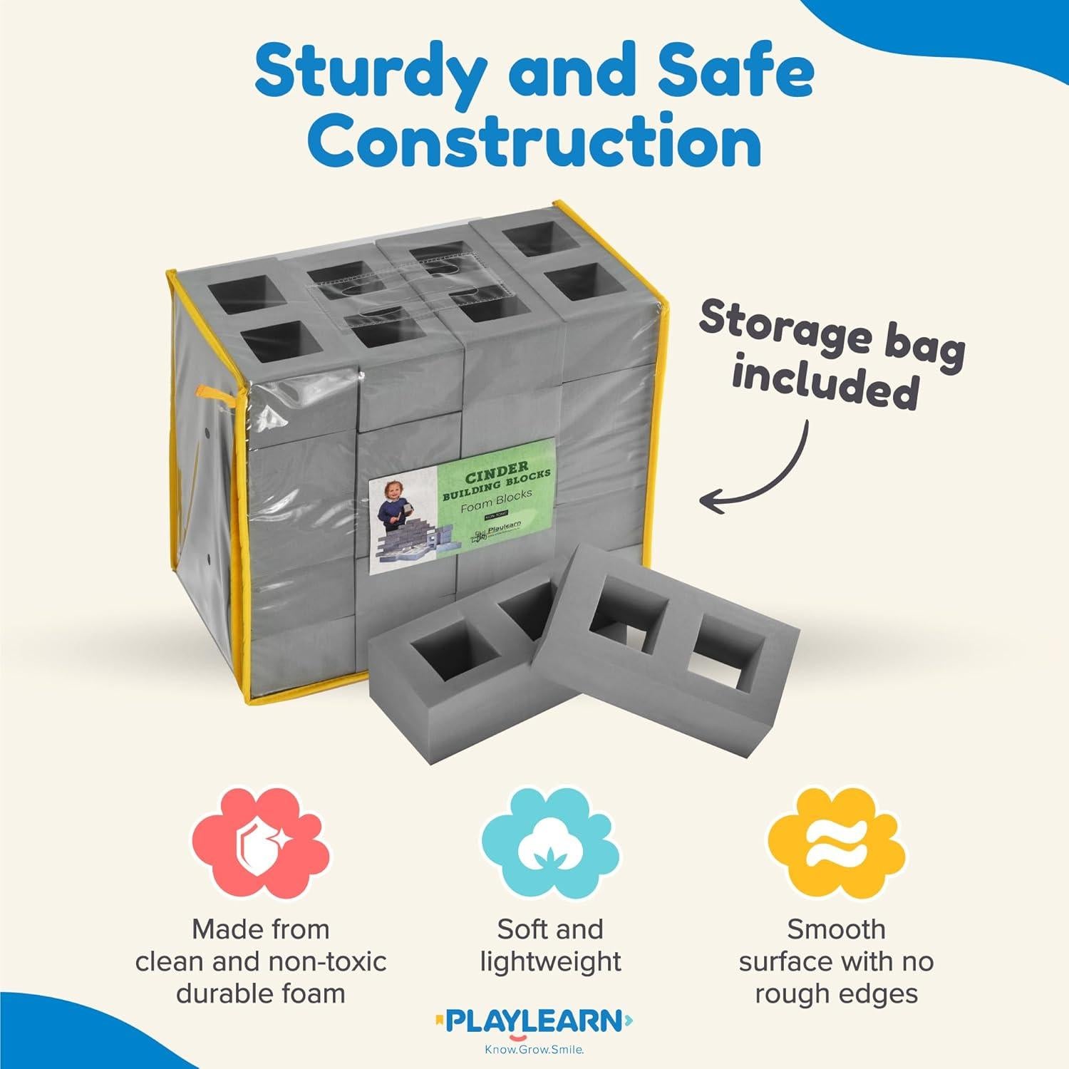 Bloques de Construcción de Espuma Playlearn 40 Piezas 3.75 kg