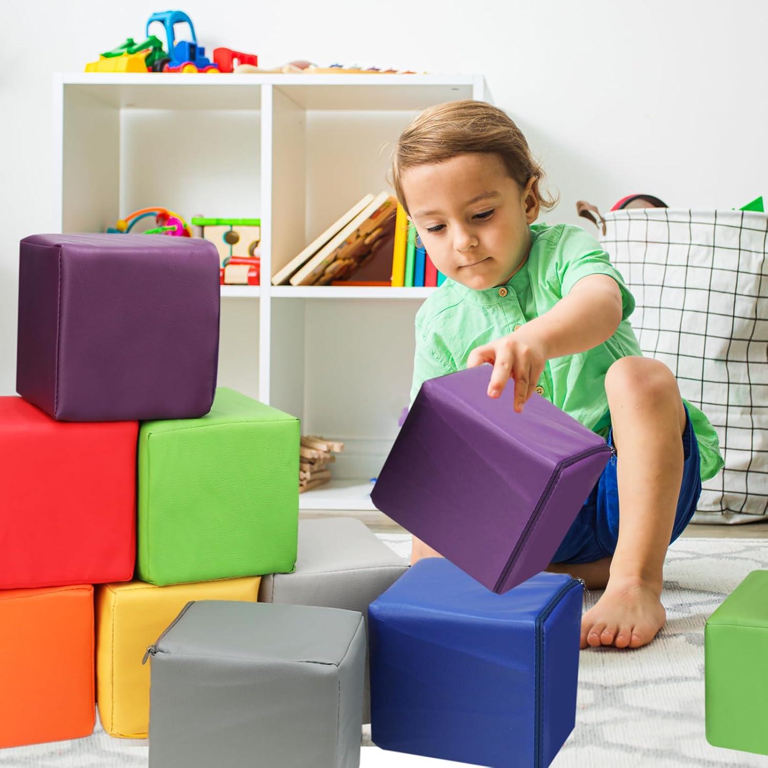 16 Bloques de Espuma PU Coloridos para Niños - Juego Seguro