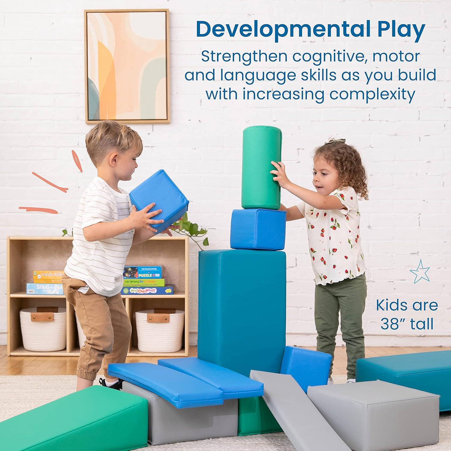 Bloques de Construcción ECR4Kids SoftZone 16 Piezas Espuma