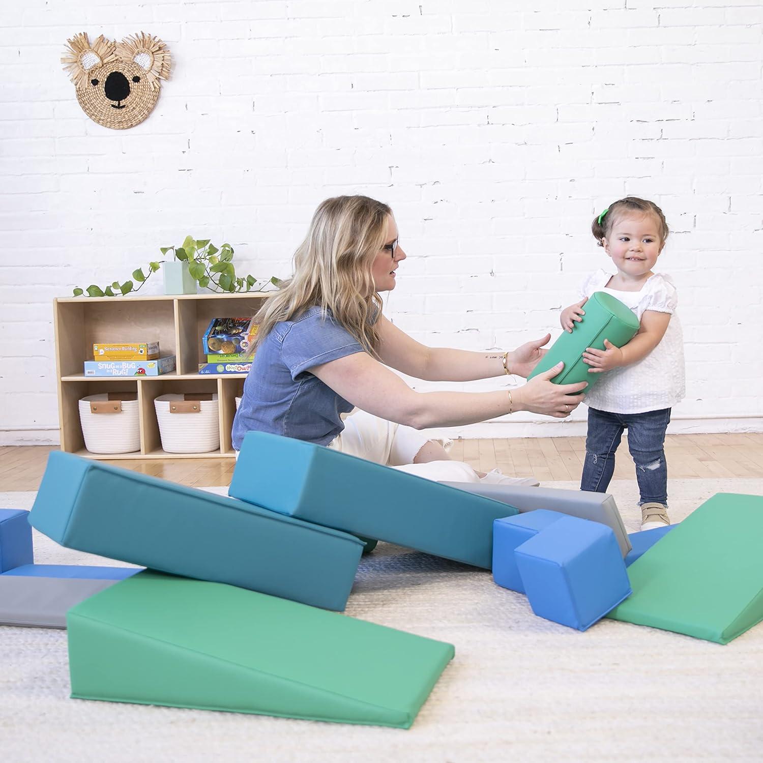 Bloques de Construcción ECR4Kids SoftZone 16 Piezas Espuma