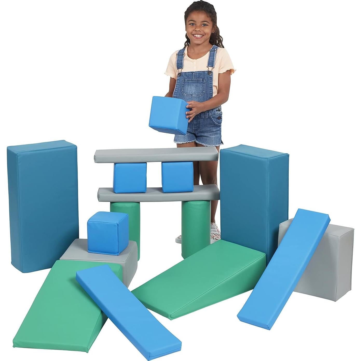 Bloques de Construcción ECR4Kids SoftZone 16 Piezas Espuma