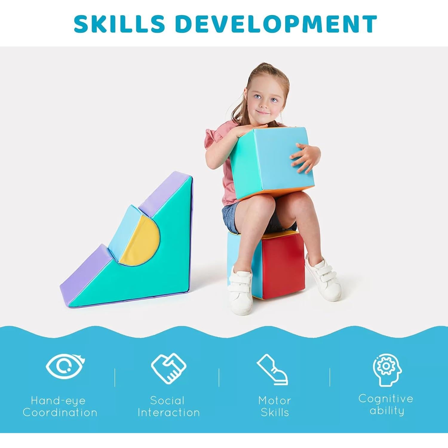 Juego de Casa Suave Wansenya - Bloques de Espuma para Niños 4 Piezas