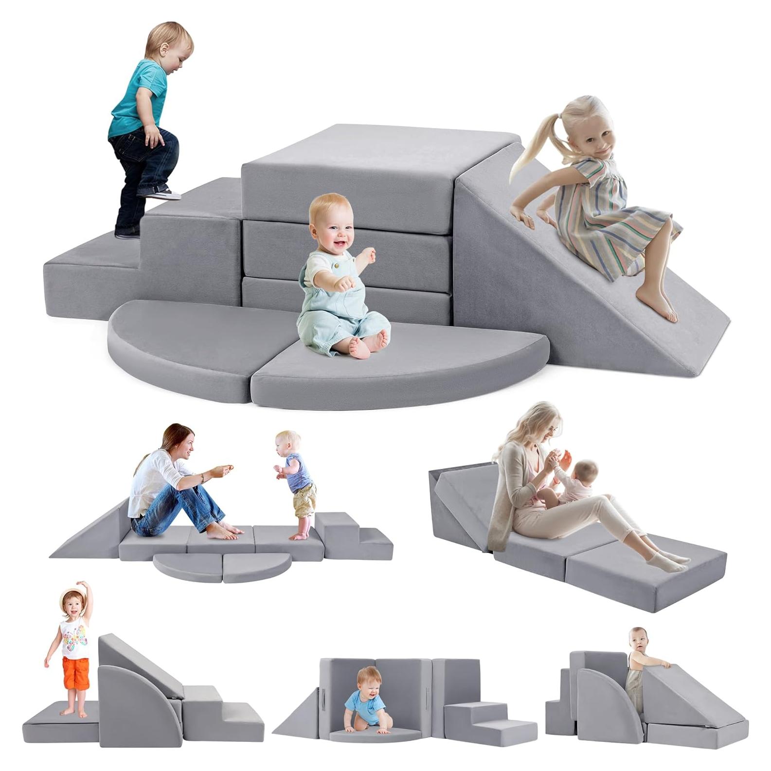 5 Bloques de Escalada de Espuma Tykacna para Bebés 1-3 Años