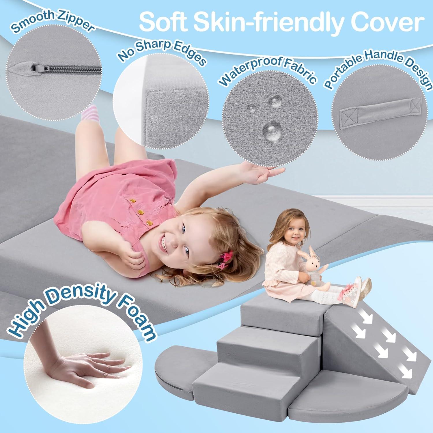 5 Bloques de Escalada de Espuma Tykacna para Bebés 1-3 Años