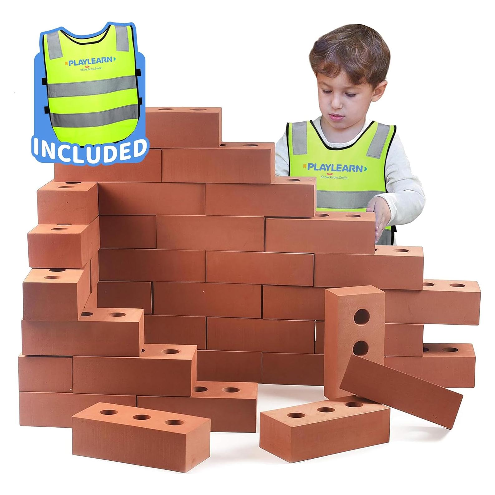 Bloques de Construcción de Espuma Playlearn - 50 Piezas para Niños