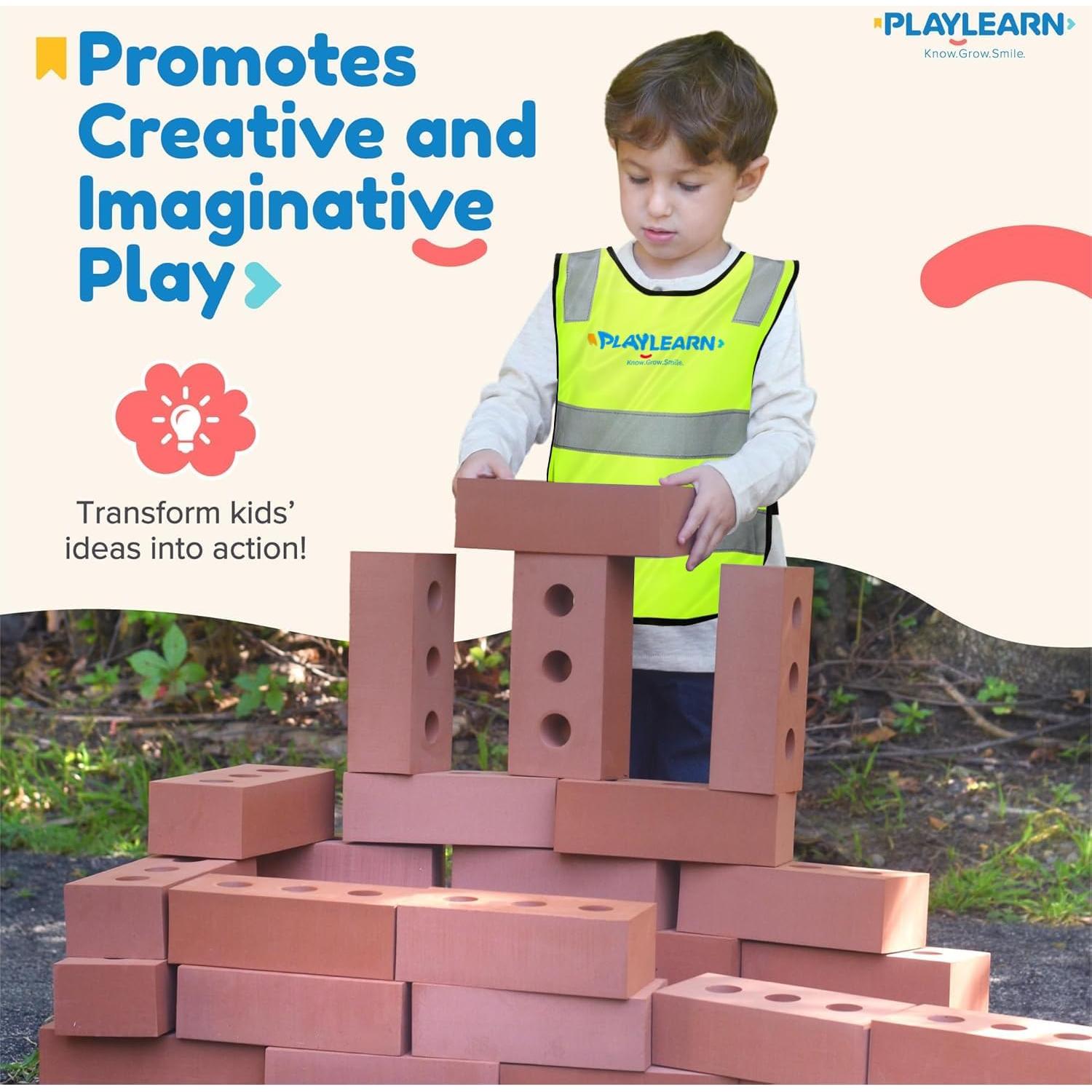 Bloques de Construcción de Espuma Playlearn - 50 Piezas para Niños