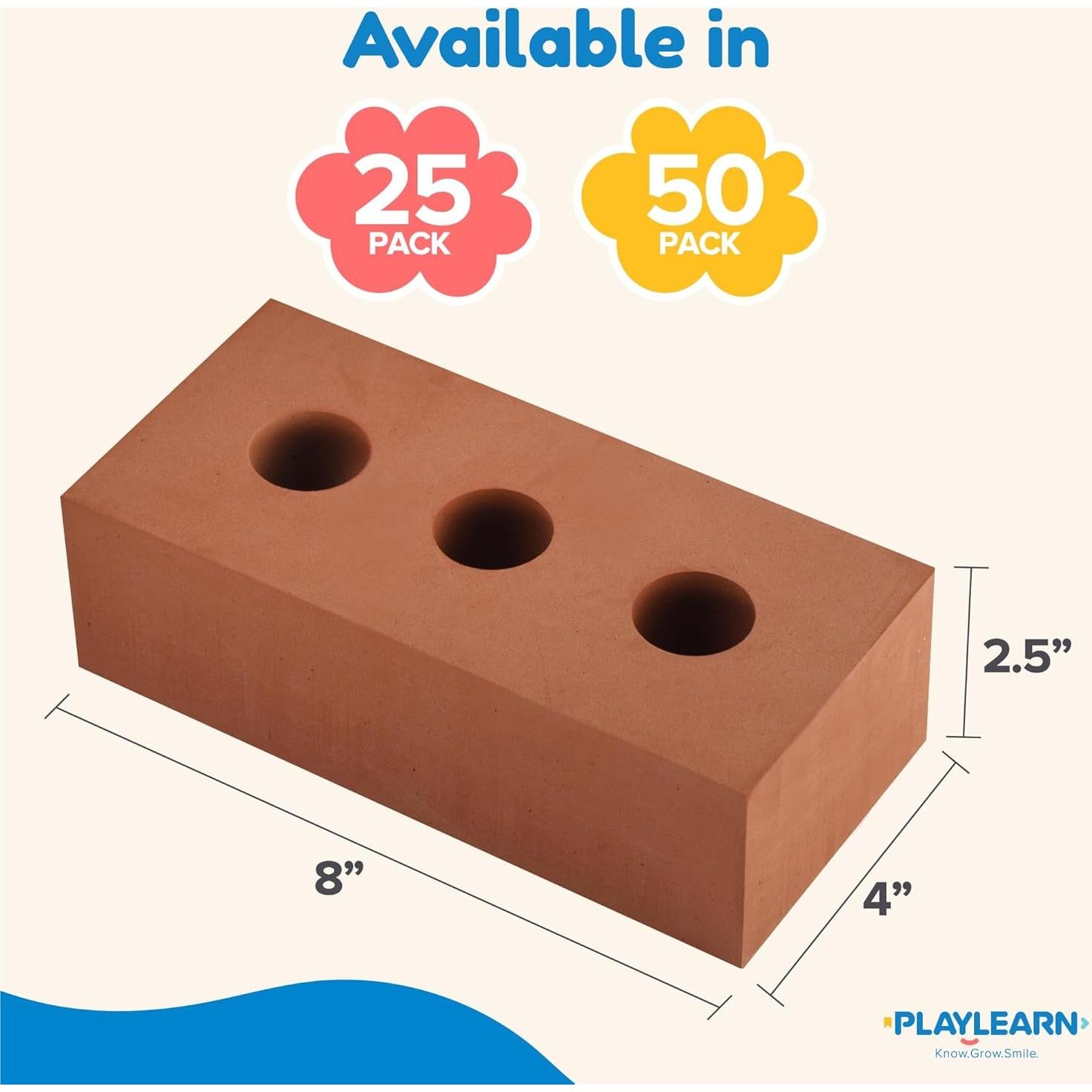 Bloques de Construcción de Espuma Playlearn - 50 Piezas para Niños