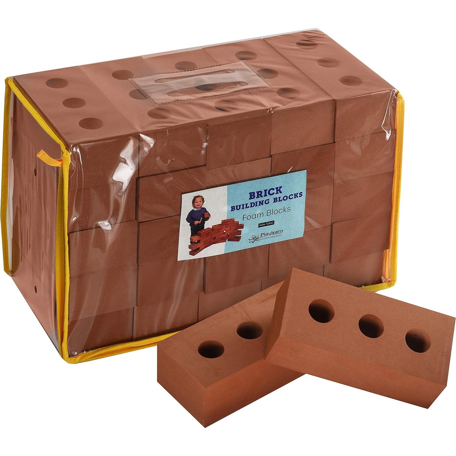 Bloques de Construcción de Espuma Playlearn - 50 Piezas para Niños